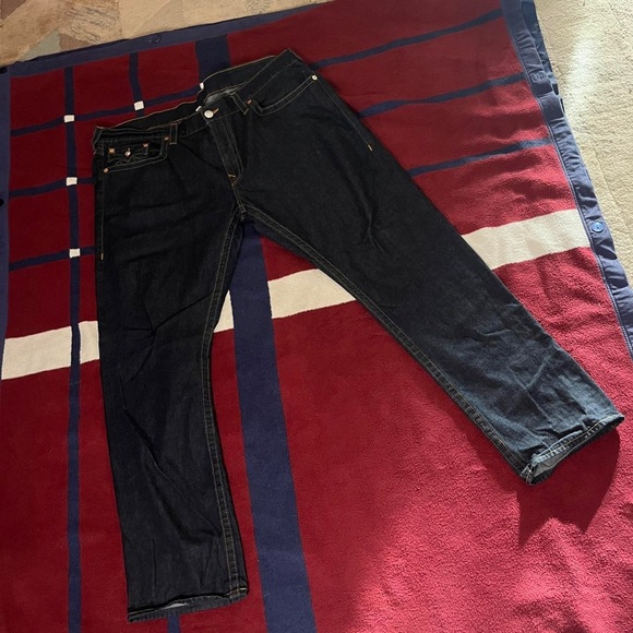 Vintage True Religion Straight Jeans Dark Denim Like New flaps premium basic
